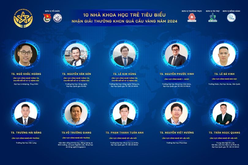 Tiến sĩ Lê Kim Hùng thuộc top 10 nhà khoa học trẻ tiêu biểu được nhận Giải thưởng Quả Cầu Vàng năm 2024 