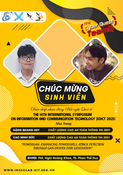 Chúc mừng nhóm sinh viên ngành An toàn thông tin cùng nhóm nghiên cứu UIT InSecLab có bài báo nghiên cứu đăng tại Hội nghị SOICT 2025 1 image 3