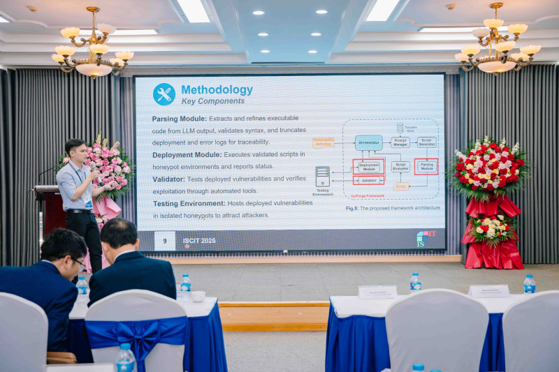 Chúc mừng Học viên cao học Phòng Thí nghiệm An toàn Thông tin trình bày bài báo khoa học tại Hội nghị quốc tế ISCIT 2025 1 image 6