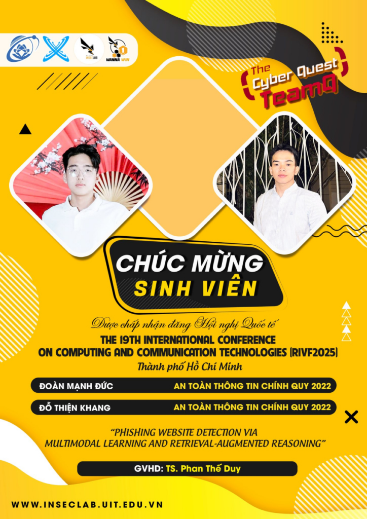 Chúc mừng nhóm nghiên cứu UIT InSecLab có bài báo được chấp nhận đăng tại Hội nghị Khoa học Quốc tế RIVF 2025 1 image 30