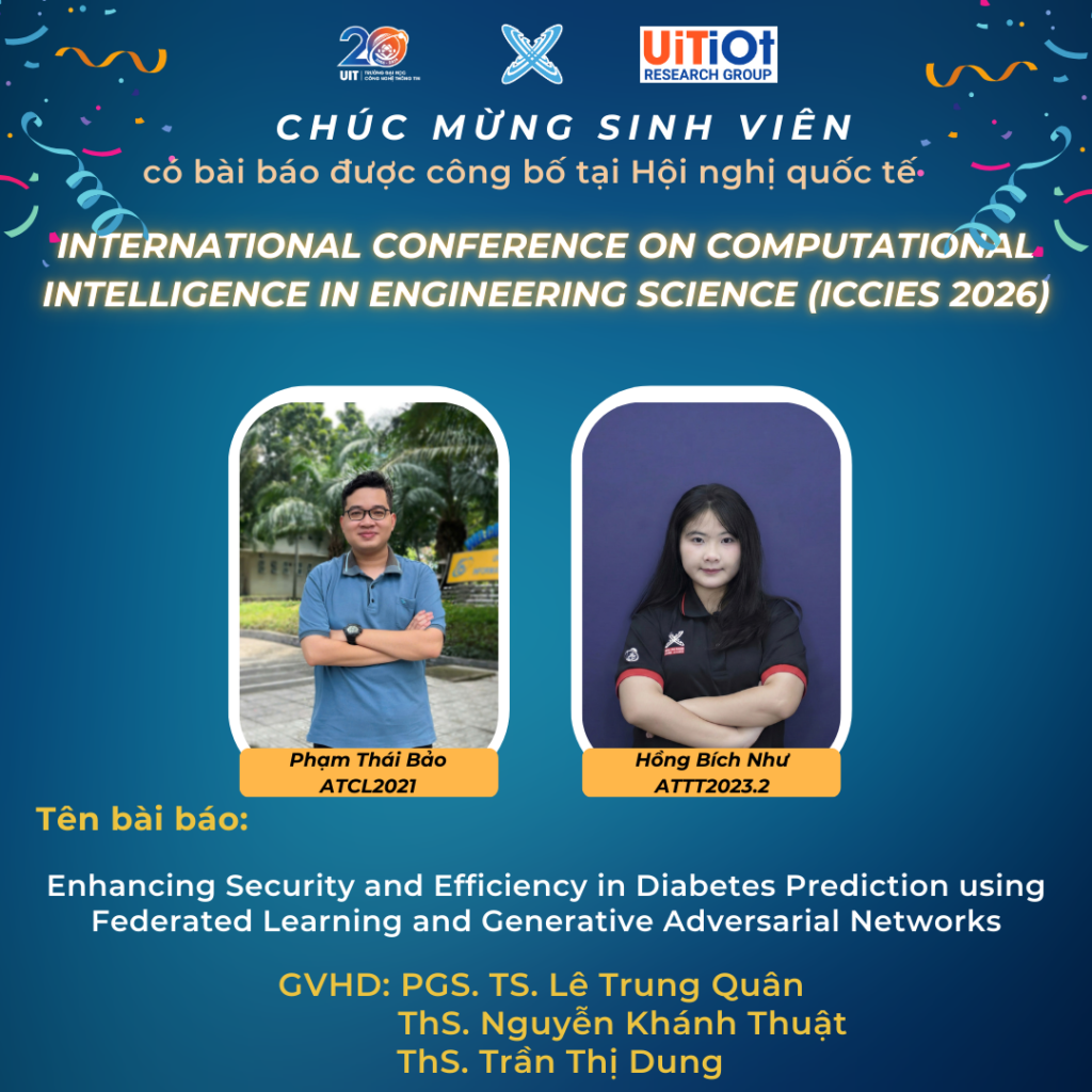 Chúc mừng Sinh viên nhóm nghiên cứu UiTiOt có bài báo được chấp nhận tại Hội nghị quốc tế ICCIES 2026 1 ICCIES2026 BaoPT NhuHB