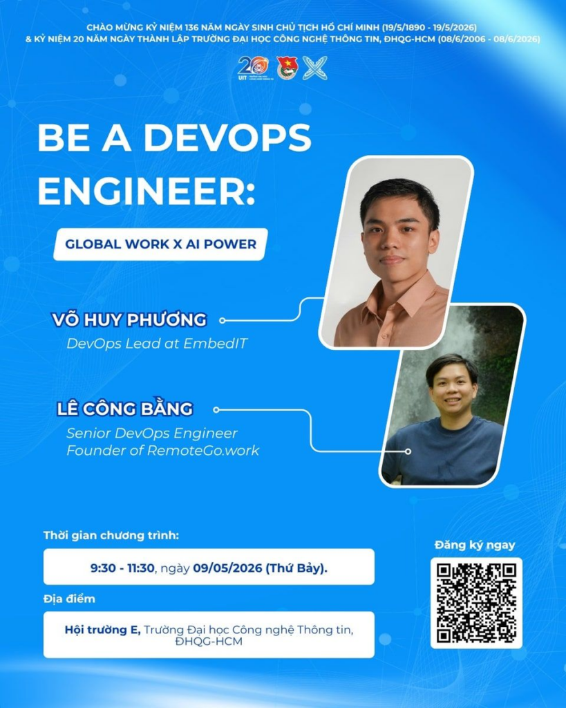 Đoàn khoa Mạng máy tính và Truyền thông mở Talkshow “Be a DevOps Engineer: Global work x AI power” 1 image 8