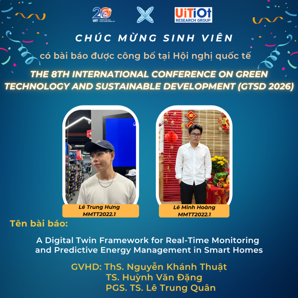 Sinh viên nhóm nghiên cứu UiTiOt trình bày 07 bài báo tại Hội nghị quốc tế GTSD 2026 2 1